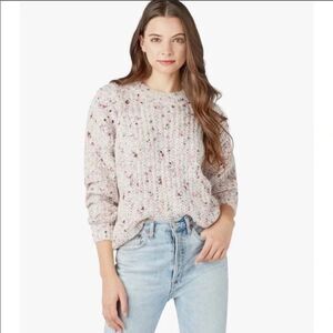 Anthropologie Heartloom Alysha Speckled Chunky Knit Sweater, Size S